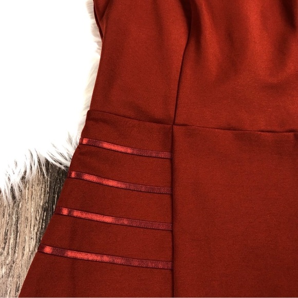 Ali & Jay Burnt Orange Fit-N-Flare Sheath Dress - Picture 6 of 6